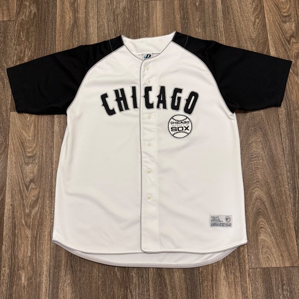 Vintage Chicago White Sox Baseball Jersey Men's Large White Embroidered Y2K 00s